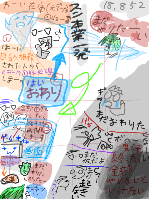 18狙.852全、しゅみ時間一筆書き。仮なら無限書き放題