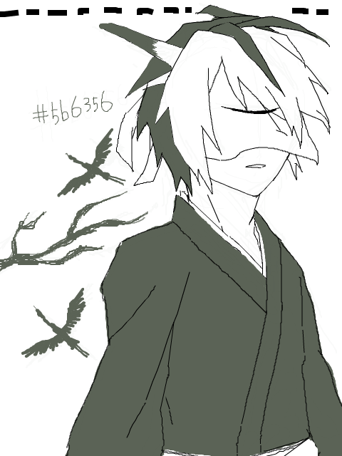 【白黒】柳鳥