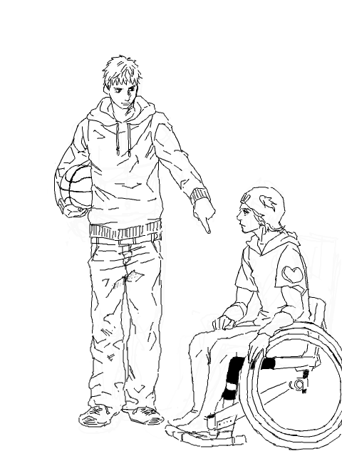戸川君が車椅子バスケを教えてくれるそうです。