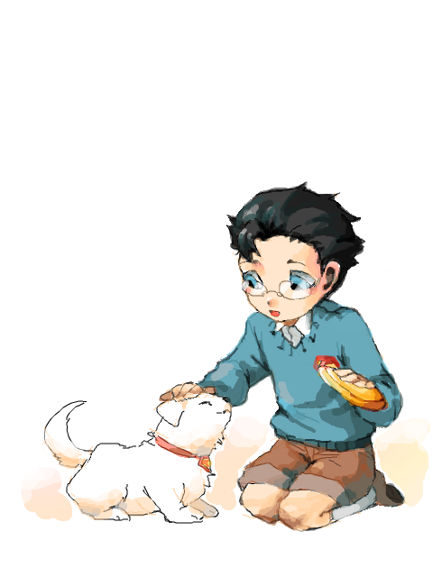 young clark and puppy krypto