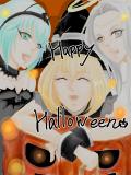 白魔術師三人でHalloween！（リジュちゃんとダズリン君お借りしました！）