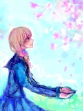 少女と桜の花びら