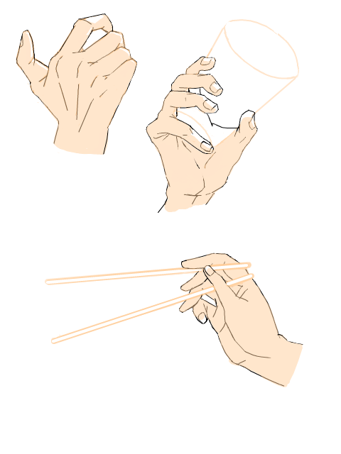 手の練習。