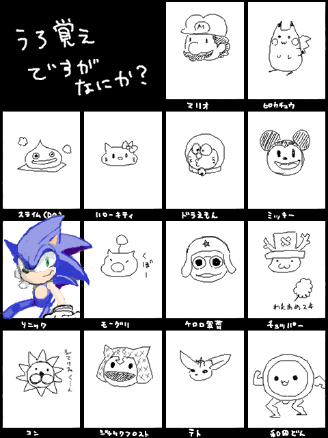 うろ覚えで何処まで描けるかお題 のテンプレを使った気イラストやマンガ 手書きブログ