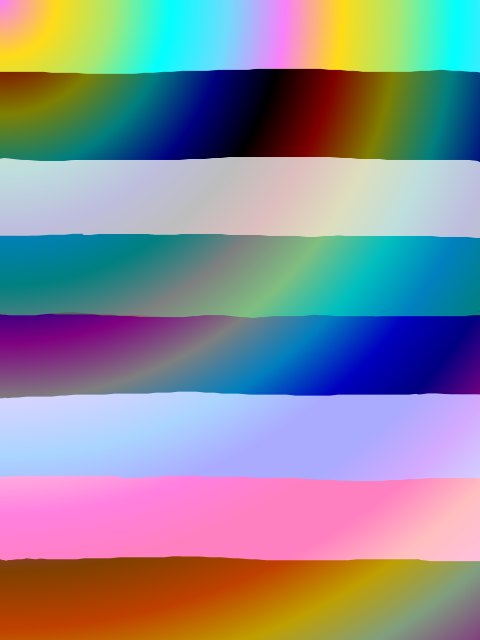 各色のパレットで、虹モードを試してみた②