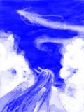 七月の青の幻のドラゴン