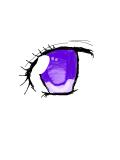 おっとりした感じの人の目-紫