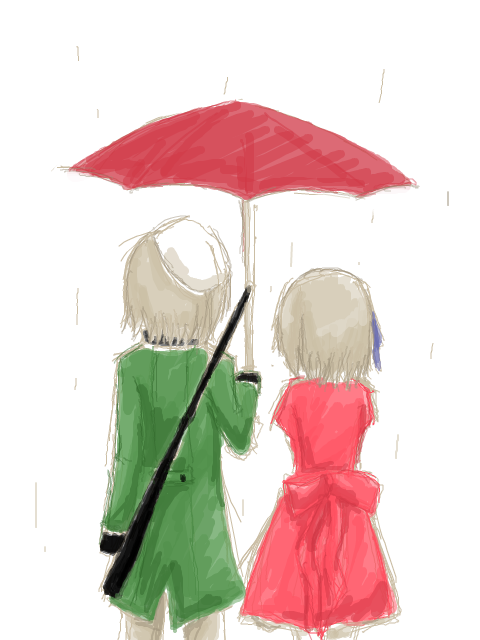 中立兄妹 in the rain
