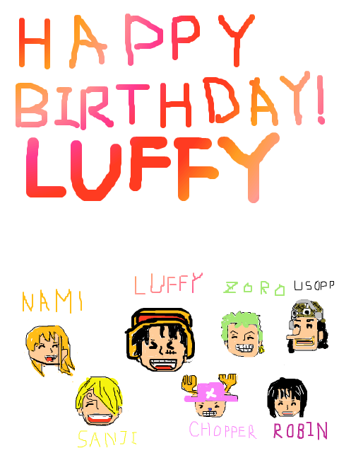 happy birth day!! LUFFY