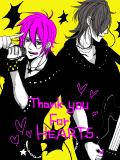 【黒猫】　Thank you for a lot of heart !!!　【ハートお礼】