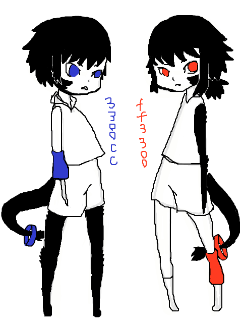 【白黒】 レギオン（青）　レギネル（赤）