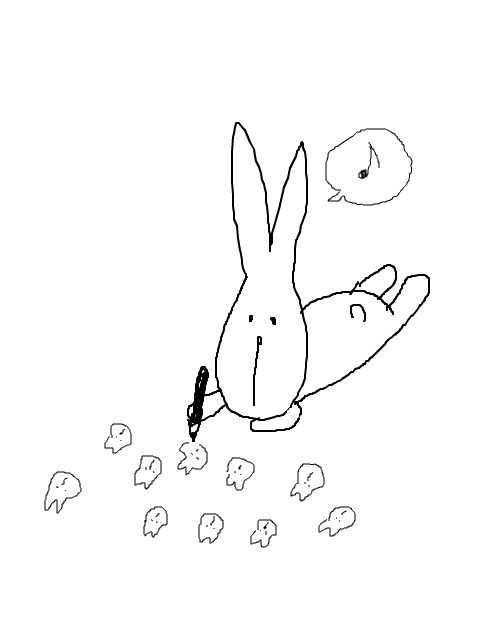 ウサギは描く　～友達がほしい編～