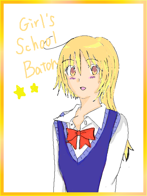 girl’s　school　baton