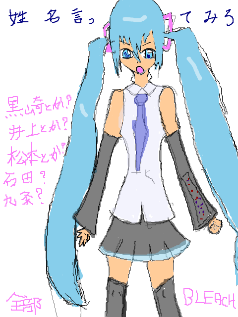 */タグは初音だけどBLEACH寄りな＇姓名言ってみろ!!＇