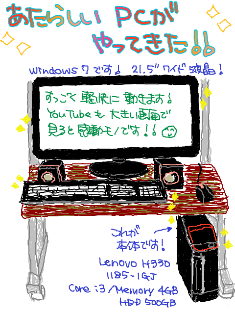 おNewのPC！Win7！