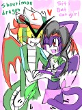 Dragon and BatCatgirl