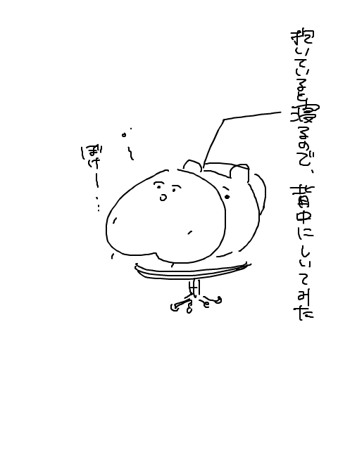 クッションを背中にしいてみた