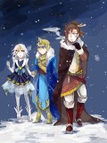 皇女と騎士２人の雪歩き
