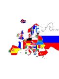 国旗で世界地図（欧州）