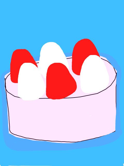 紅白ショートケーキ。