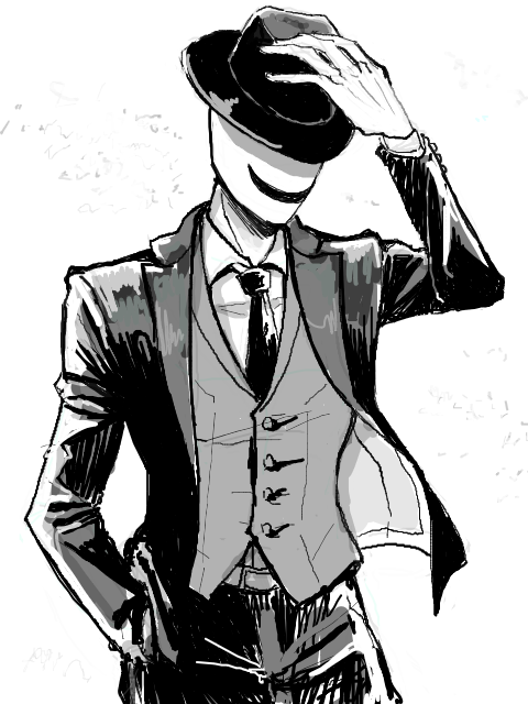 スーツとタバコが好きな紳士