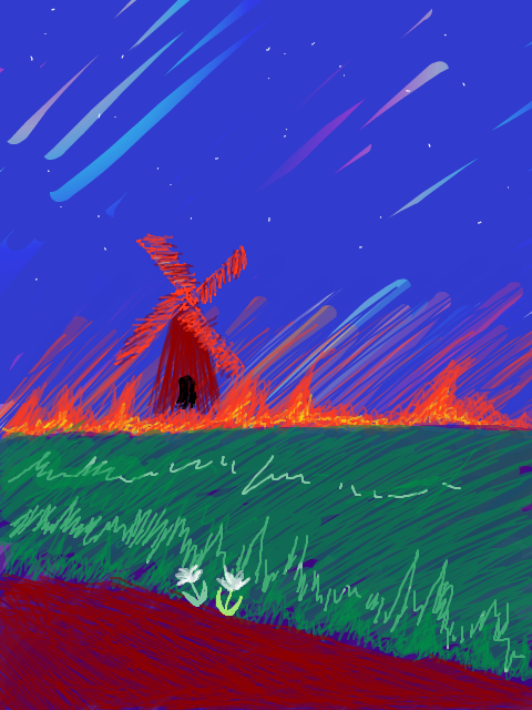 緋色の風車