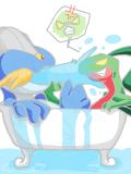 沼魚と森蜥蜴のお風呂