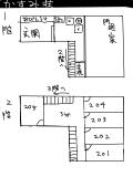 かすみ荘簡易間取り図