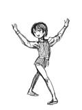 バリアシォンを踊る少年